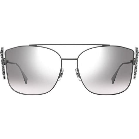 Fendi Sunglasses FFM0030S 06LB Ruthenium Grey Mirrored 